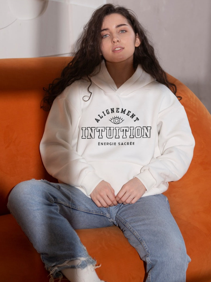 ALIGNEMENT - Hoodie blanc (taille unisexe)