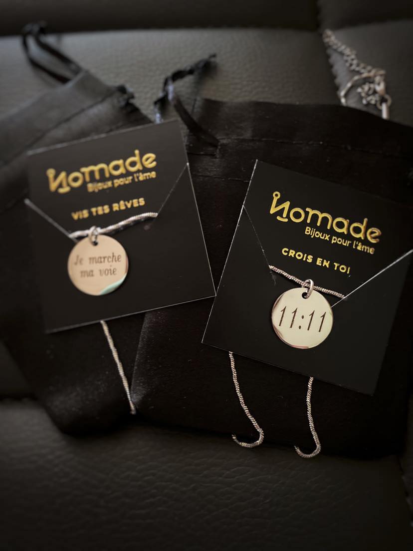 11:11 - Pendentif réversible ARGENT