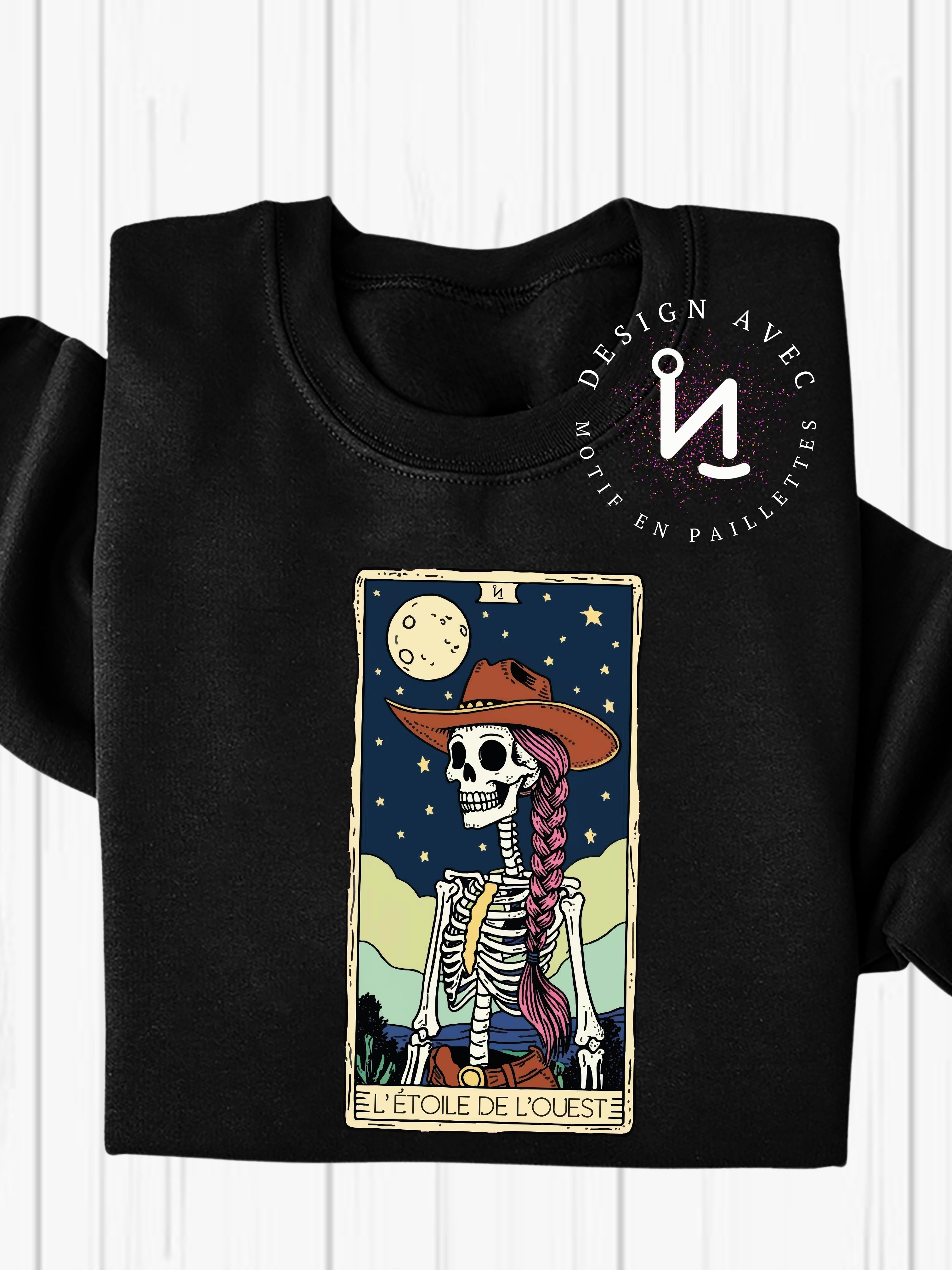 L'ÉTOILE DE L'OUEST - Coton ouaté noir (taille unisexe)