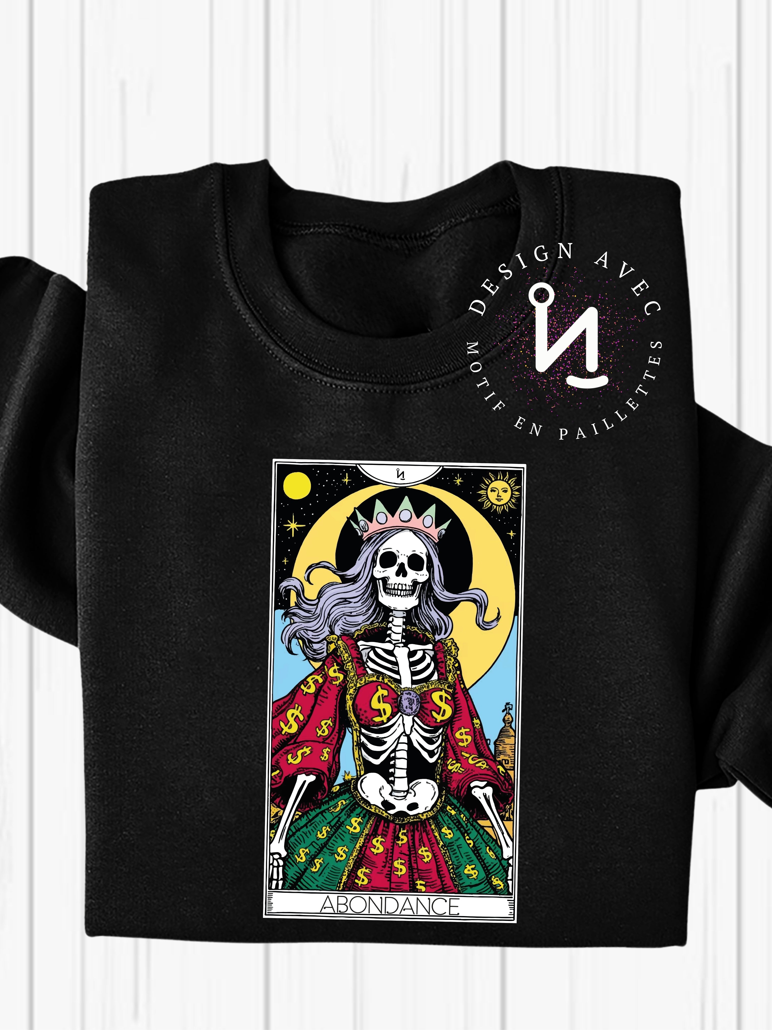 ABONDANCE - Coton ouaté noir (taille unisexe)