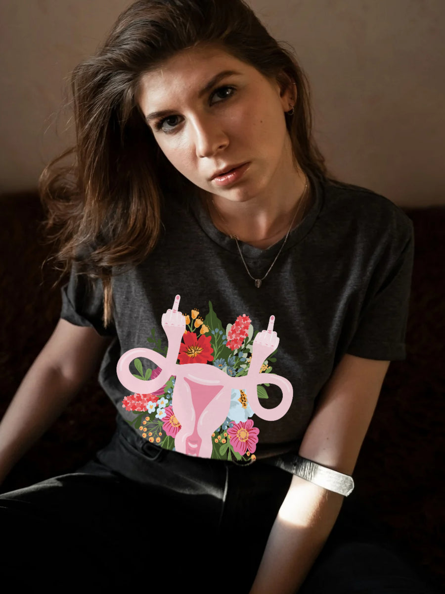 UTÉRUS - T-Shirt noir (taille unisexe)