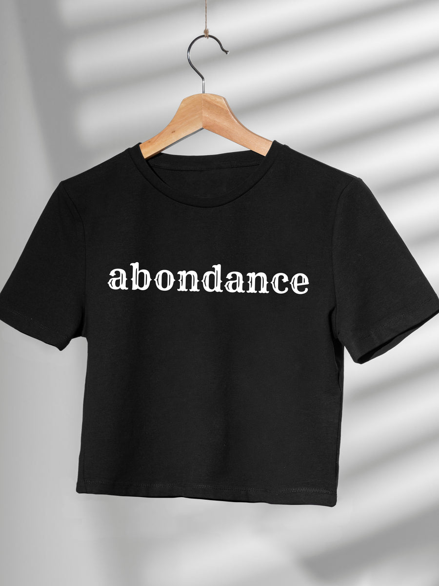 ABONDANCE - Crop top noir (allume dans le noir)