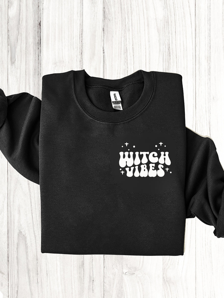 WITCH VIBES - Coton ouaté noir (taille unisexe)