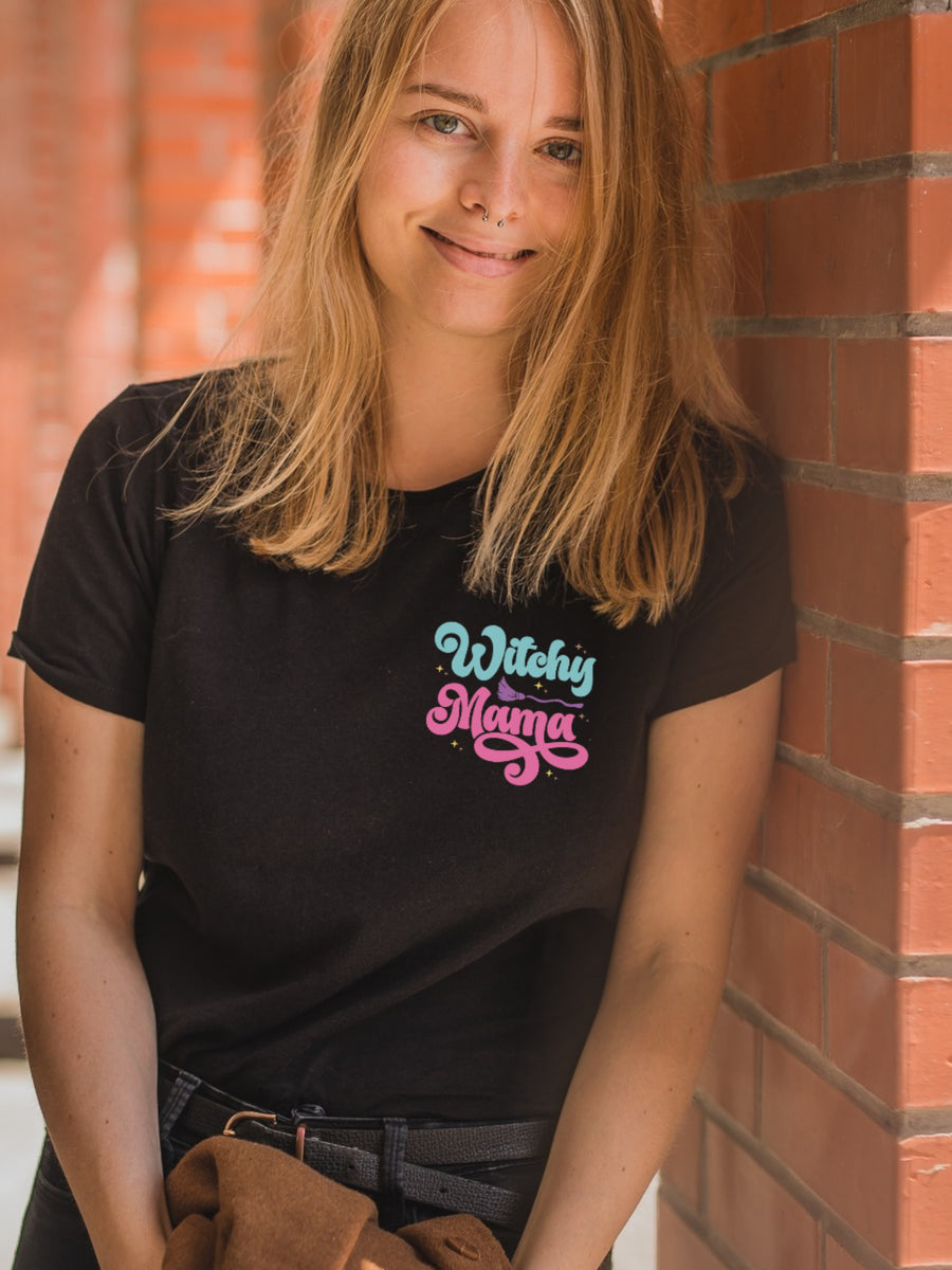 WITCHY MAMA - T-Shirt noir (taille unisexe)