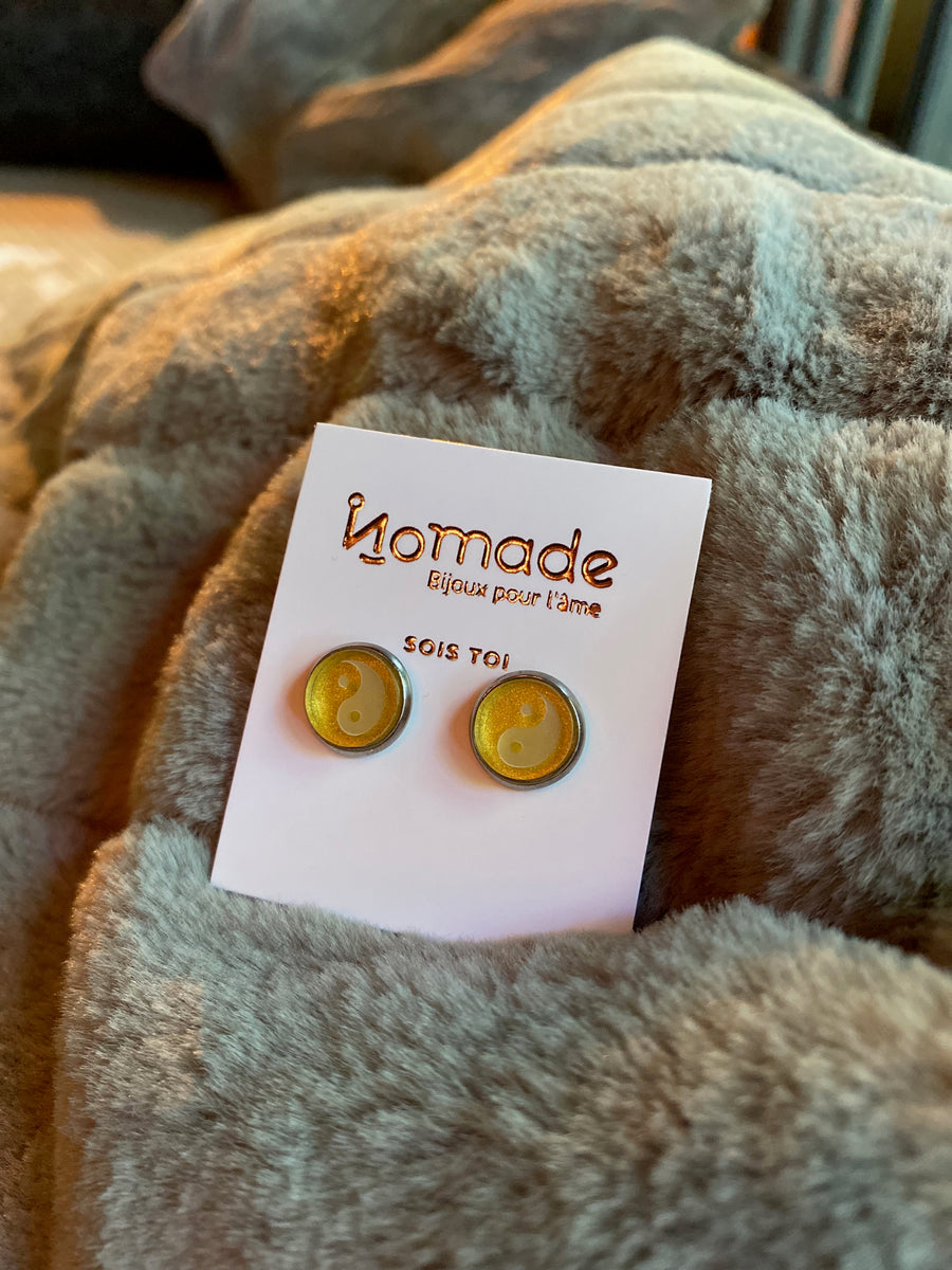 YIN YANG OR - Studs 10 mm