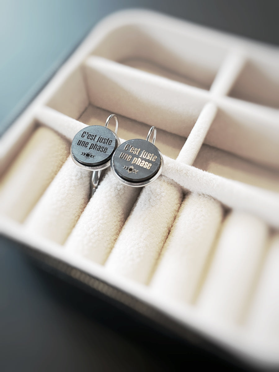 JUSTE UNE PHASE - Boucles oreilles levier 12 mm