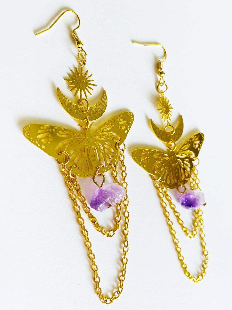 ÉVOLUTION FLUORITE - Boucles oreilles
