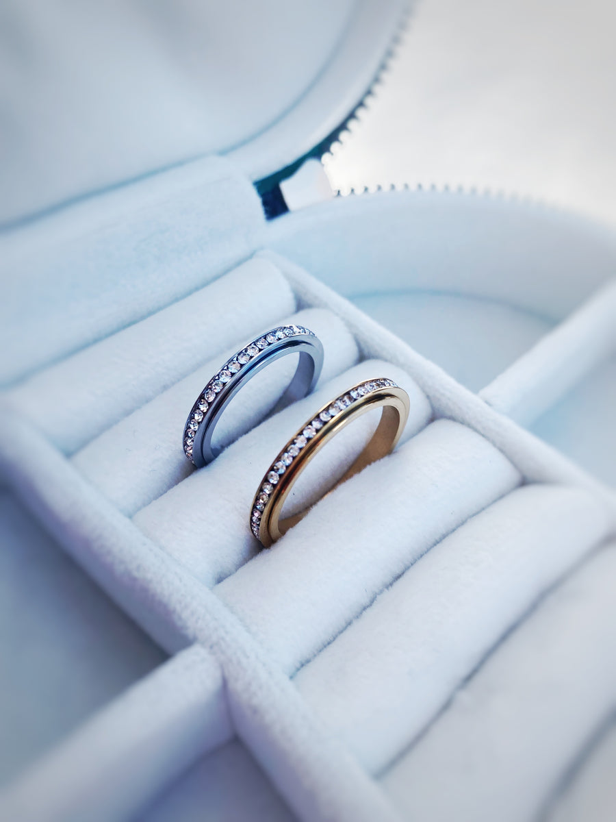 MIDNIGHT OR ou ARGENT - Bague anti-stress