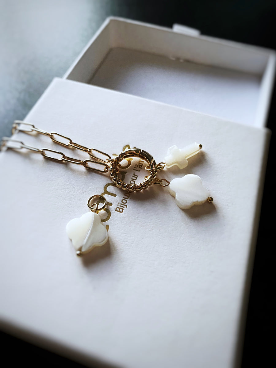 CROIX Nacre - Breloque interchangeable