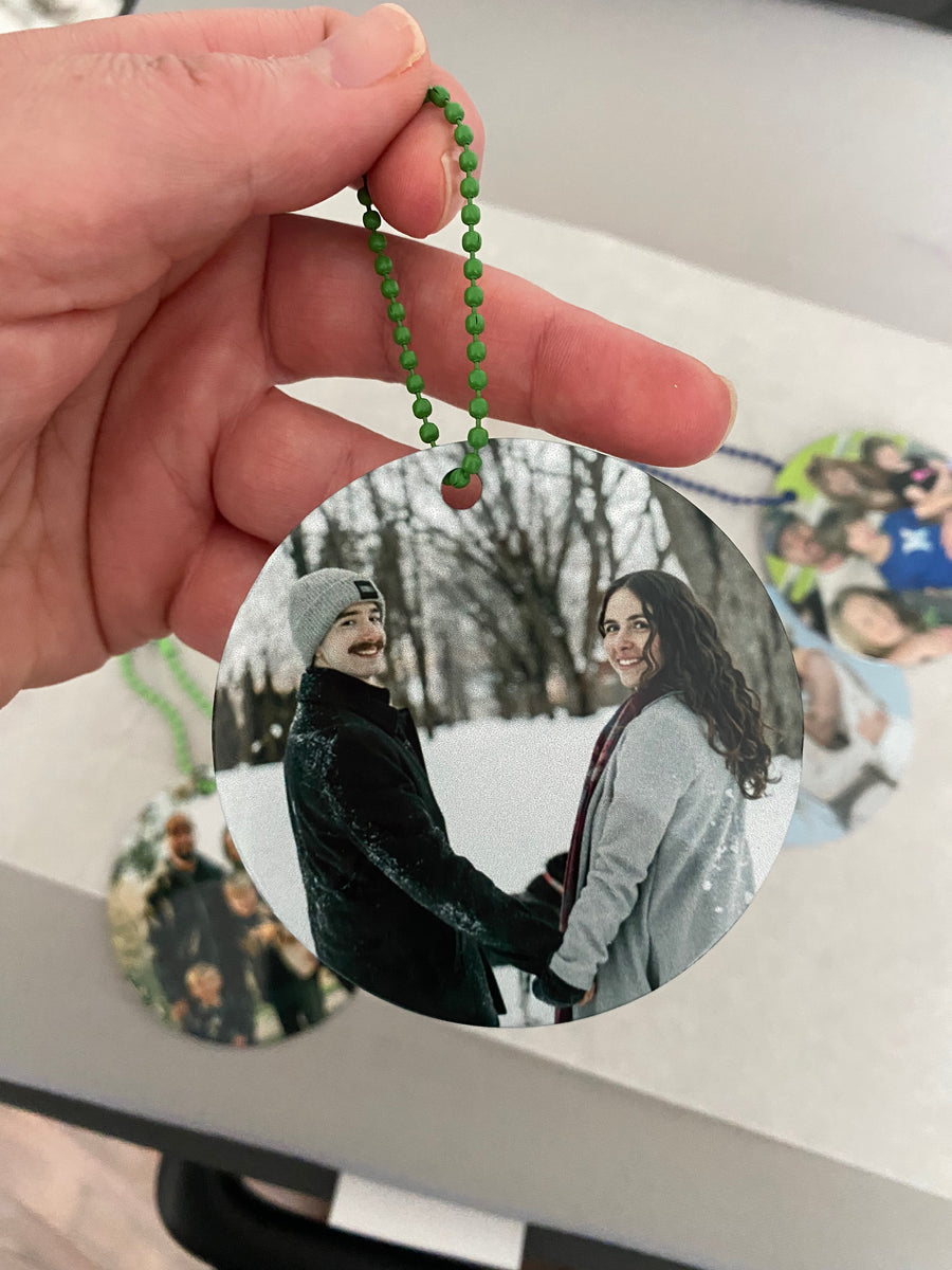 ORNEMENT DE NOËL RECTO VERSO (Personnalisable photo)