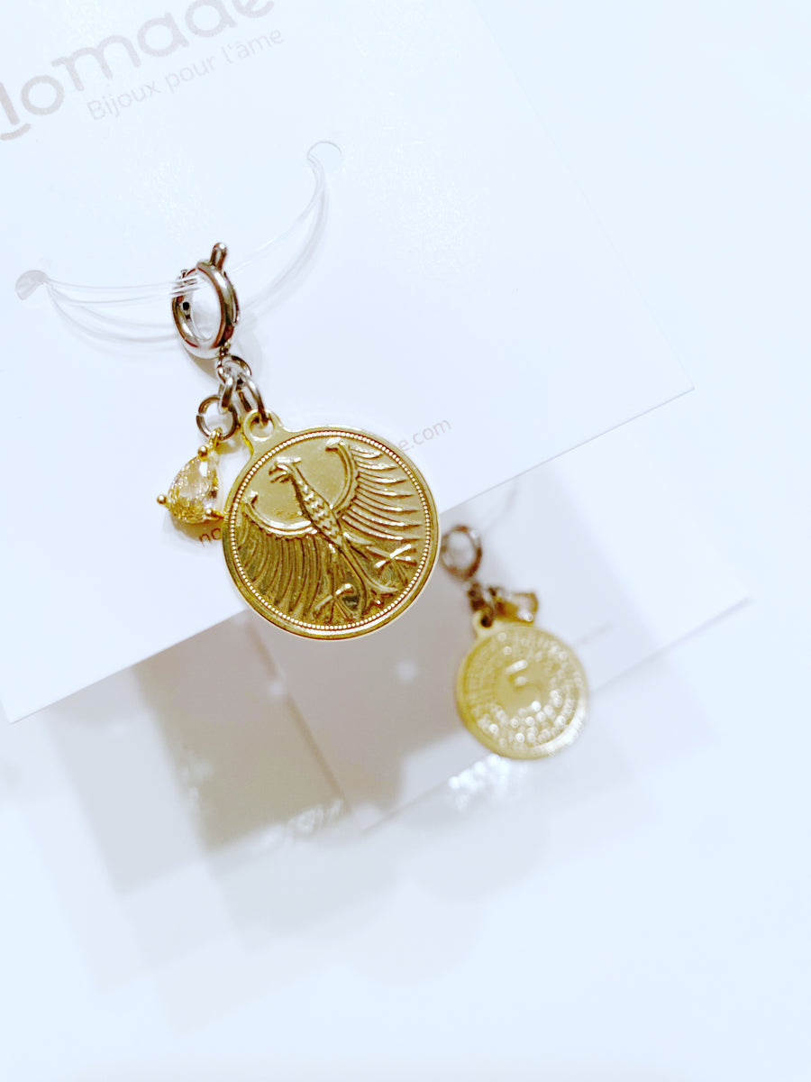 PHOENIX - Breloque interchangeable bracelet fil élastique