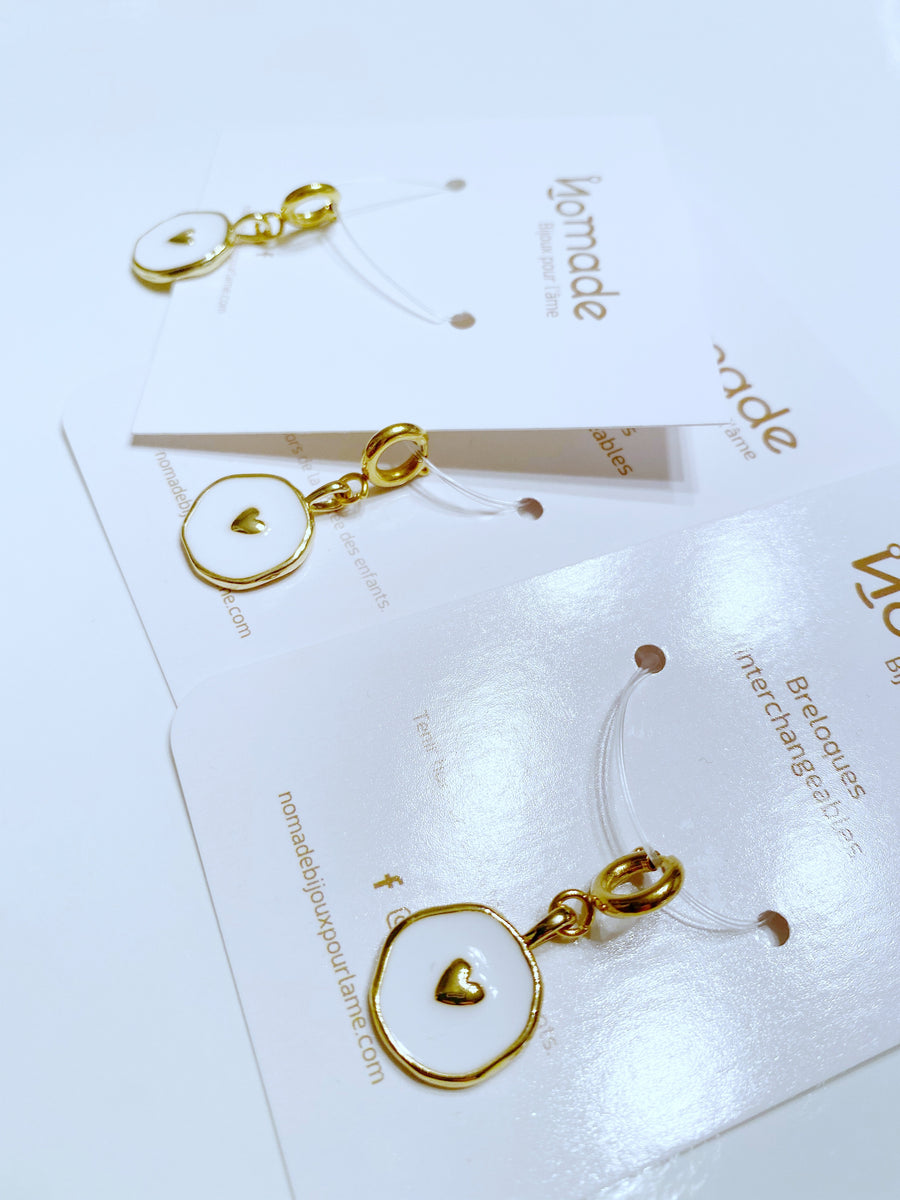 LOVE - Breloque interchangeable bracelet fil élastique