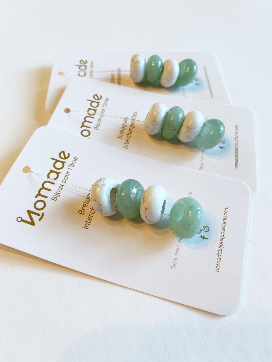 HOWLITE & AVENTURINE - Kit pierres modulables