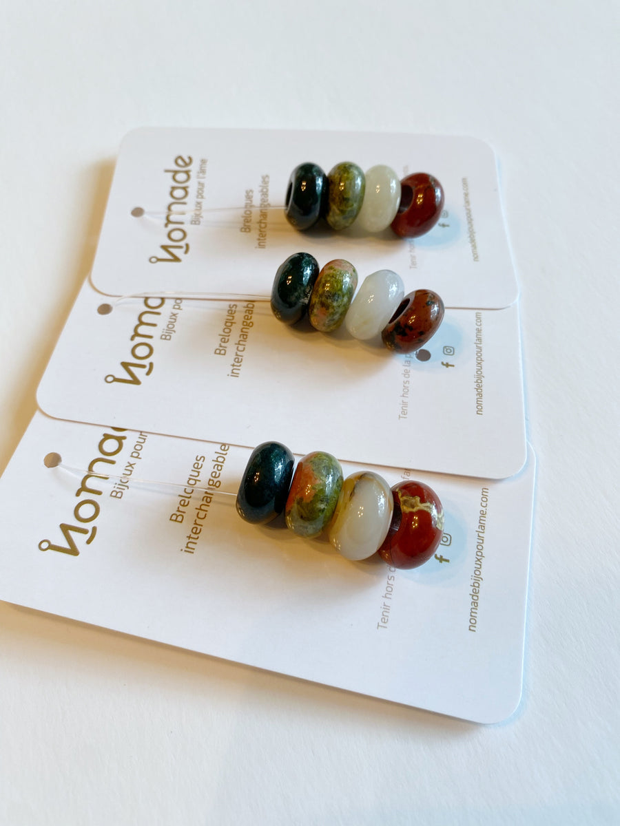 ONYX AGATE & JASPE ROUGE - Kit pierres modulables