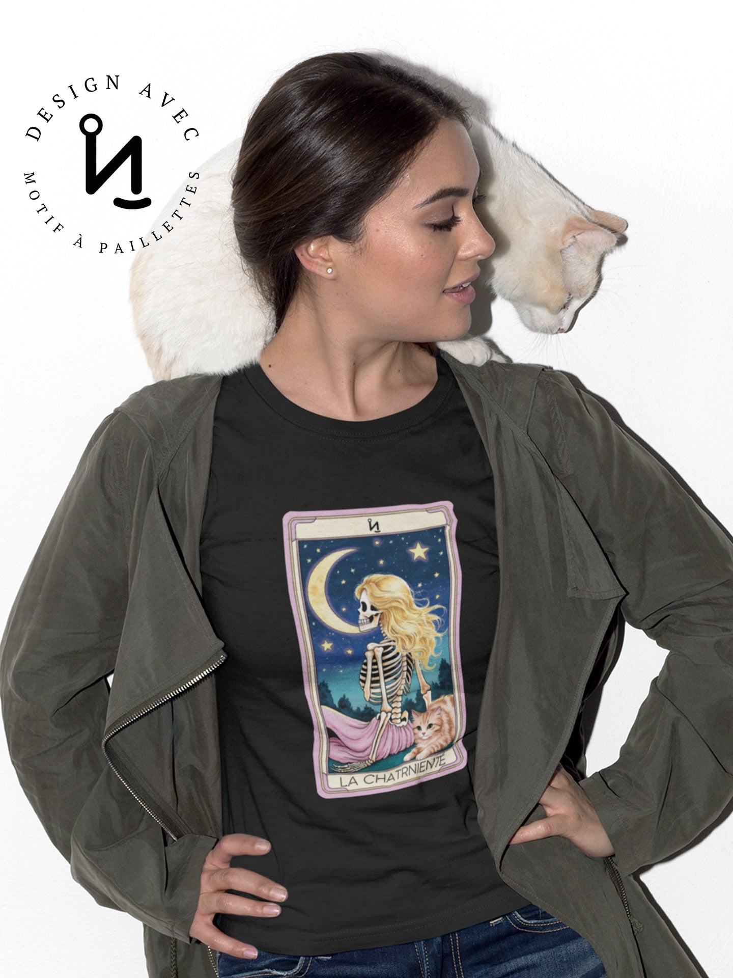 LA CHATRNIENTÉ - T-Shirt noir (taille unisexe)