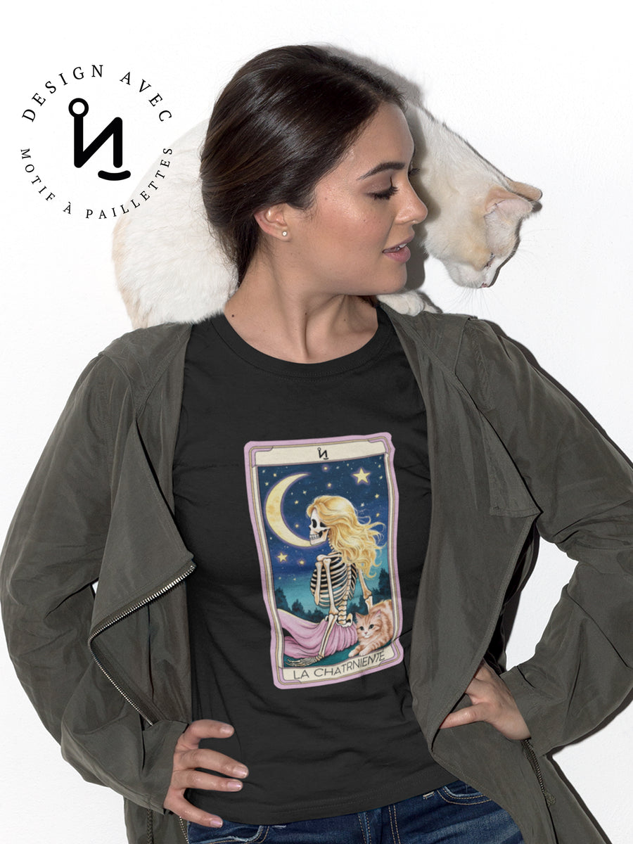 LA CHATRNIENTÉ - T-Shirt noir (taille unisexe)