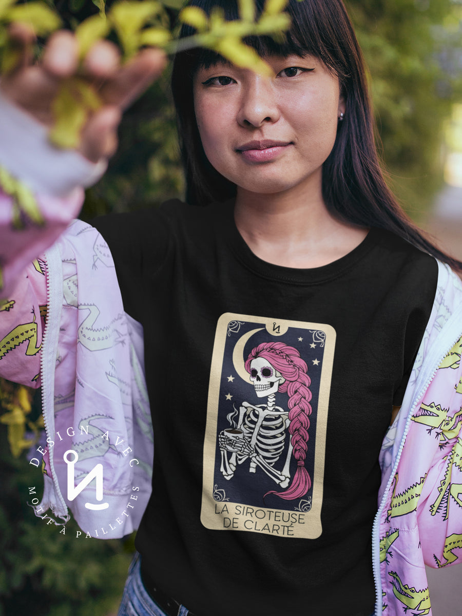 LA SIROTEUSE DE CLARTÉ - T-Shirt noir (taille unisexe)