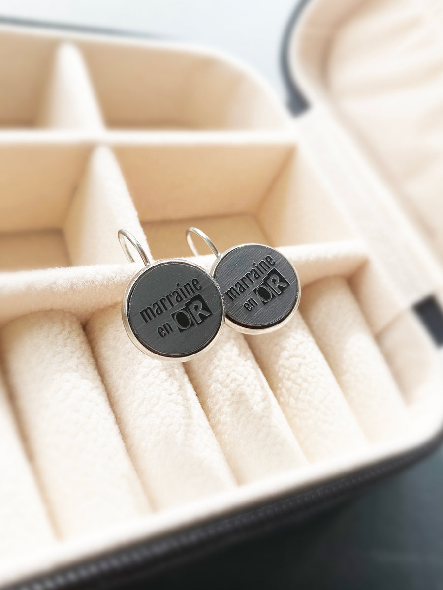 MARRAINE EN OR - Boucles oreilles levier 12 mm