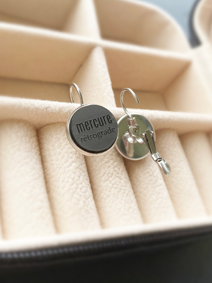 MERCURE RÉTROGRADE - Boucles oreilles levier 12 mm