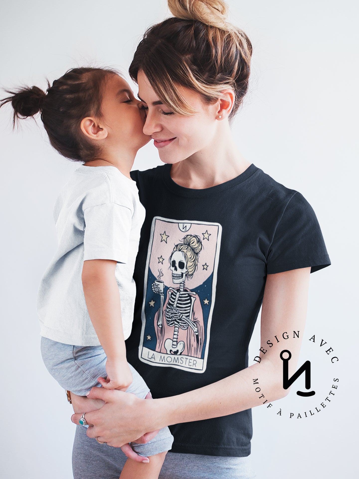 LA MOMSTER - T-Shirt noir (taille unisexe)