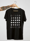 PHASES LUNES - T-Shirt noir (taille unisexe)