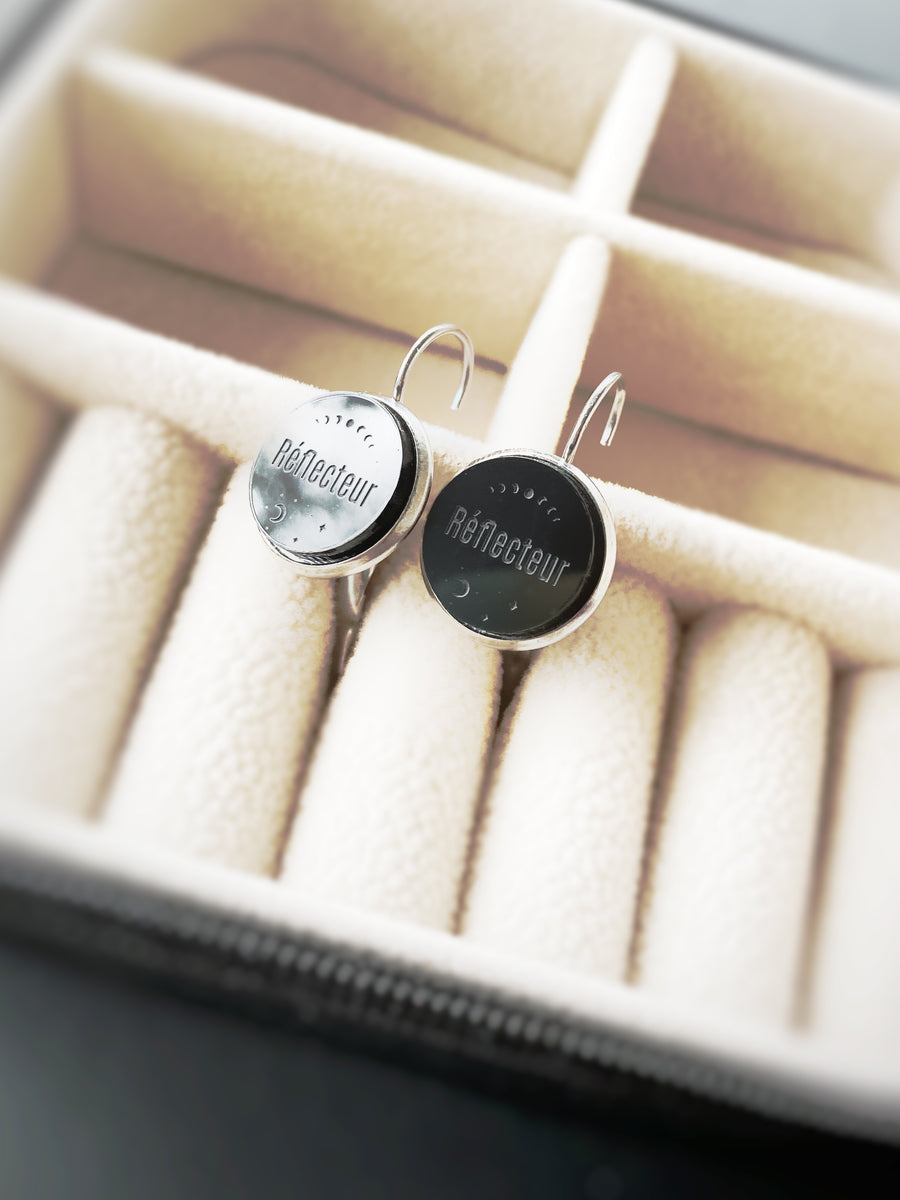 RÉFLECTEUR - Boucles oreilles levier 12 mm