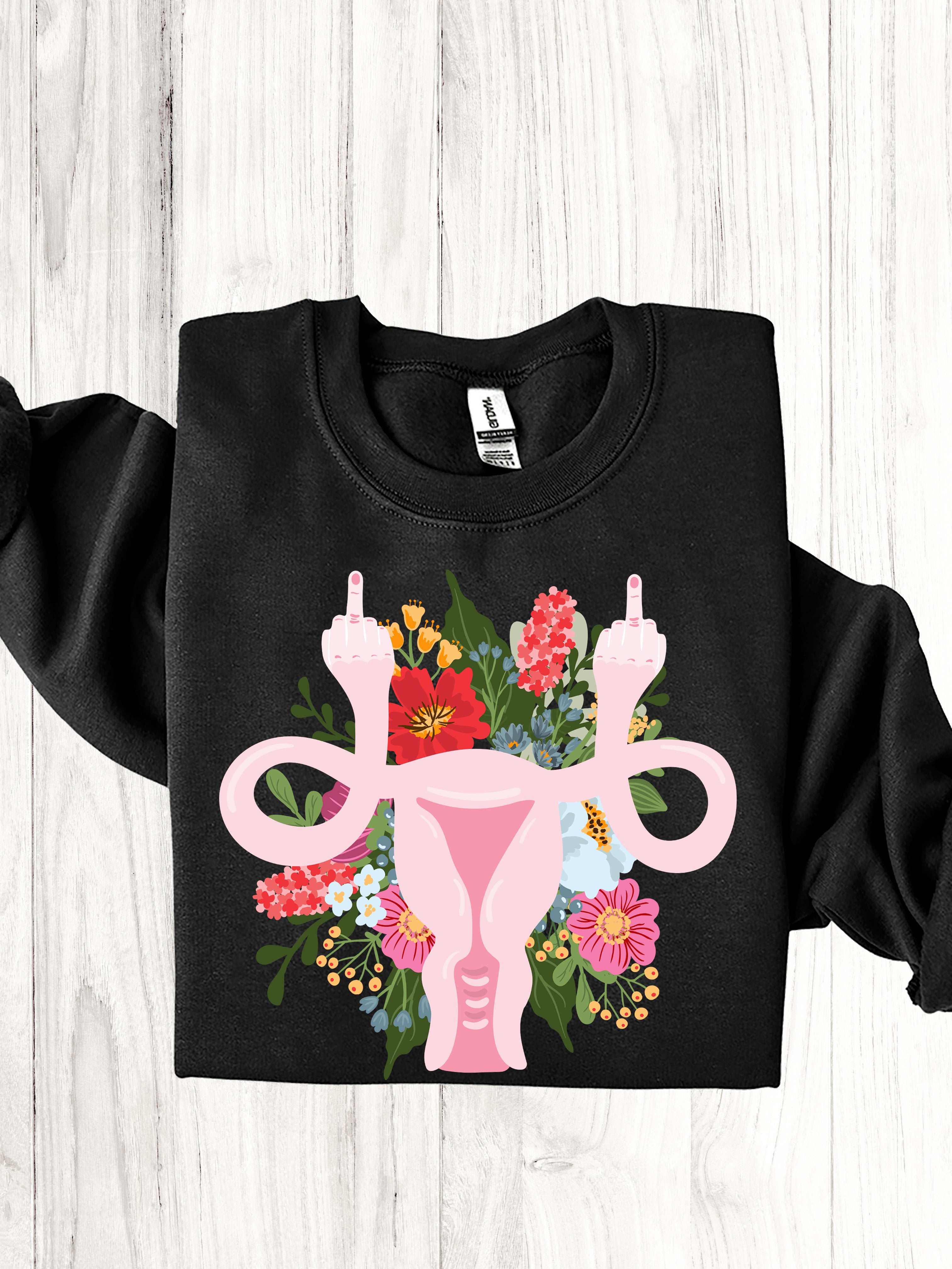 UTÉRUS - Coton ouaté noir (taille unisexe)