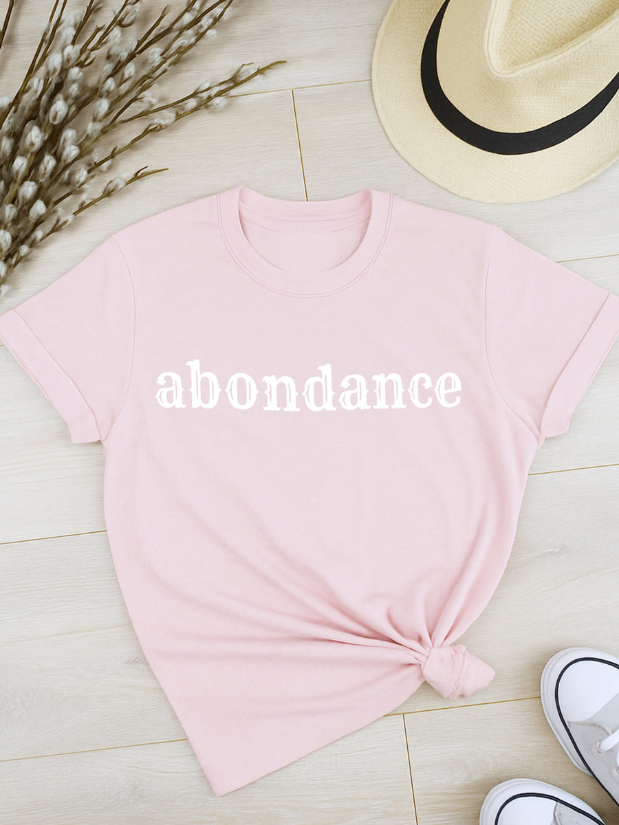 ABONDANCE - T-Shirt rose (allume dans le noir)