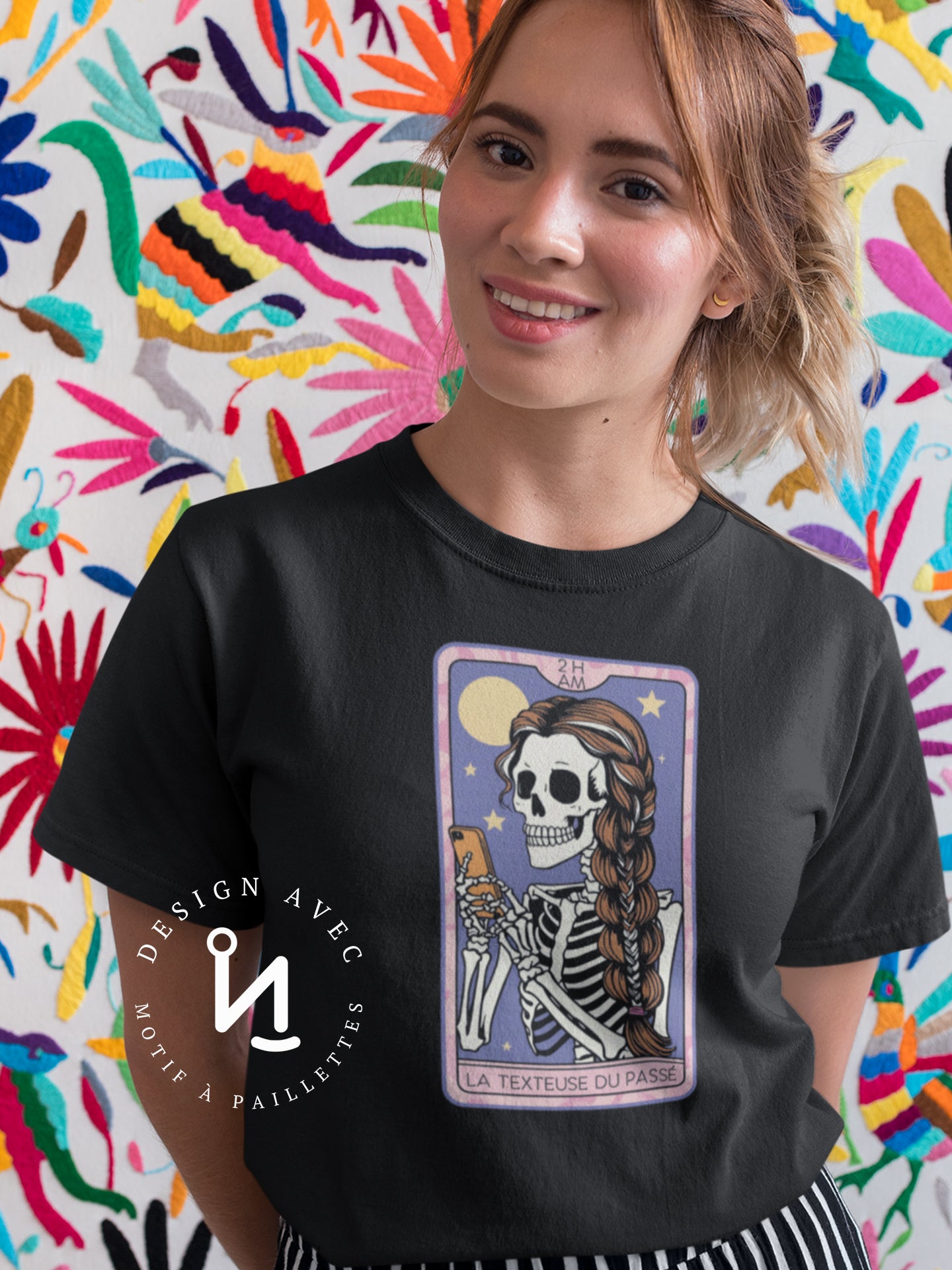 LA TEXTEUSE DU PASSÉ - T-Shirt noir (taille unisexe)