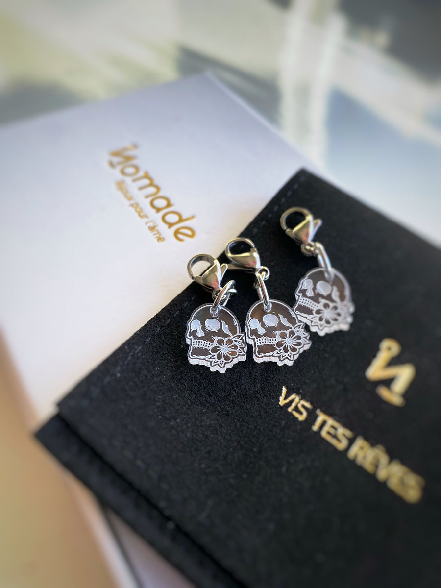 SKULL - Breloque plastique recyclé