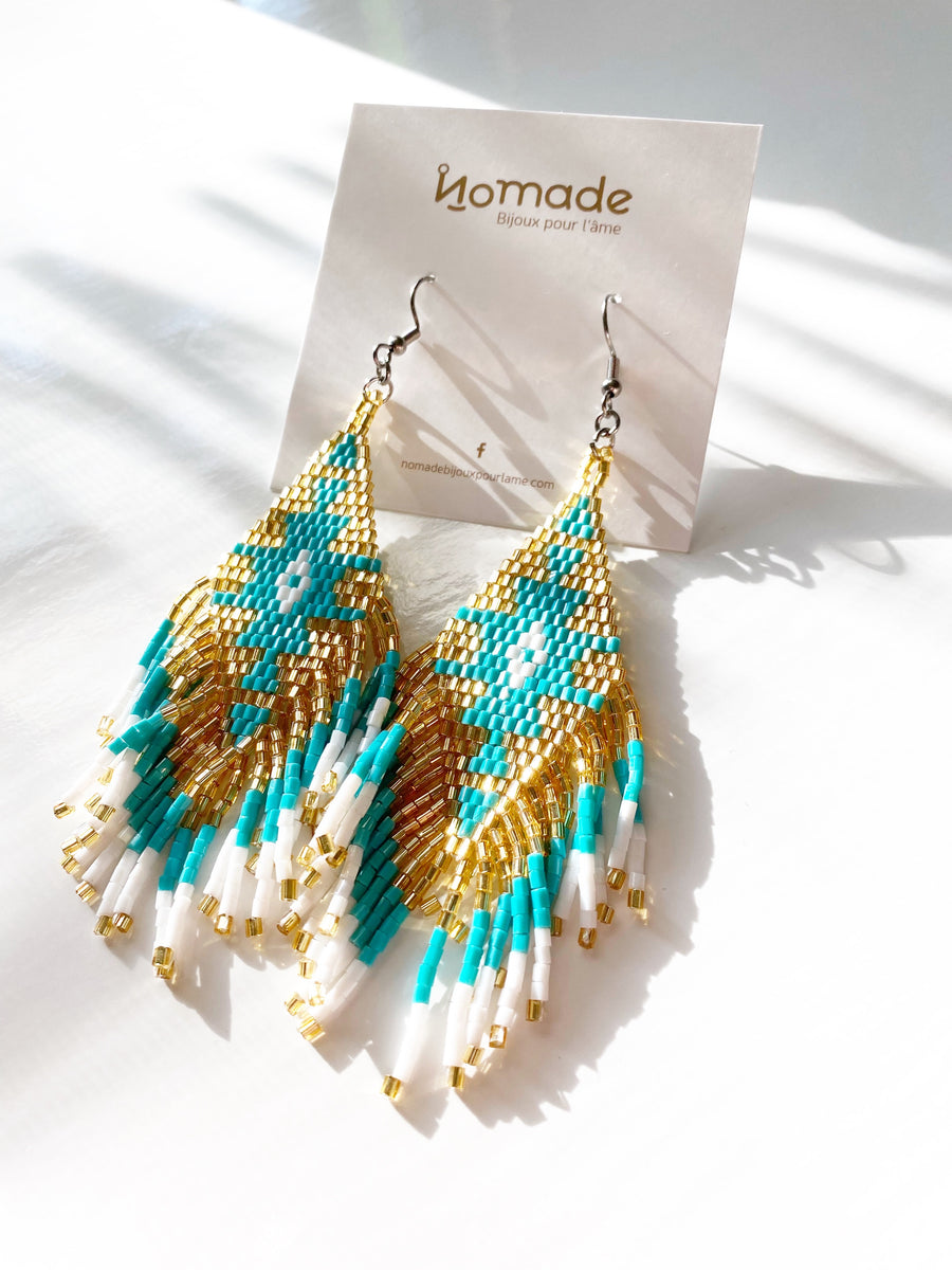 MIYUKI BLEU - Boucles oreilles