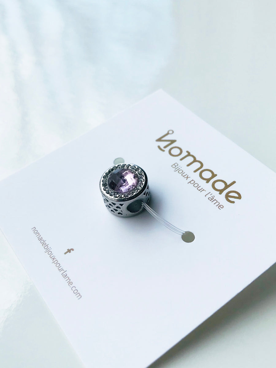 ROND ROSE STRASS - Charm